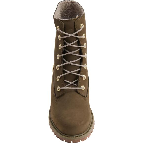 NEW Timberland Teddy Fleece Fold-Down Boots Olive Women’s 8.5 TB0A64GY327 WP - Picture 6 of 9